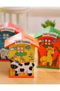 Ahşap Ev Tasarımlı Kumbara