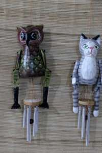 Ahşap Hayvan Figürlü Rüzgar Çanı Model 2