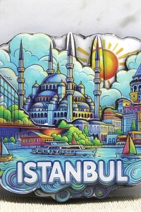 Ahşap İstanbul Temalı Magnet - Model 11