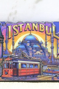 Ahşap İstanbul Temalı Magnet - Model 13
