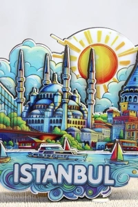 Ahşap İstanbul Temalı Magnet - Model 4