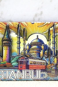 Ahşap İstanbul Temalı Magnet - Model 7