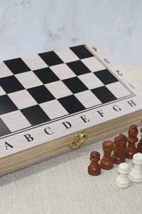 Ahşap Kutulu Satranç Tavla Seti Model 1