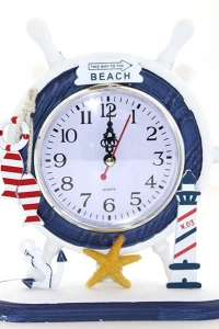 Ahşap Marin Dümenli Saat Model 3