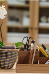 Ahşap Masa Üstü Düzenleyici Kutu