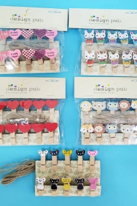 Ahşap Notluk İpli Mandal