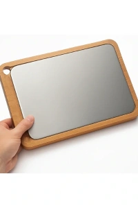 Ahşap Paslanmaz Çelik Kesim Ve Sunum Tahtası