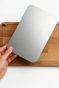 Ahşap Paslanmaz Çelik Kesim Ve Sunum Tahtası