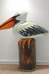 Ahşap Pelikan 45 Cm