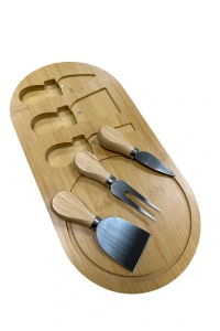 Ahşap Peynir Kesme Ve Sunum Seti