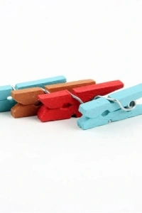 Ahşap Renkli Mini Mandal 100 Adet