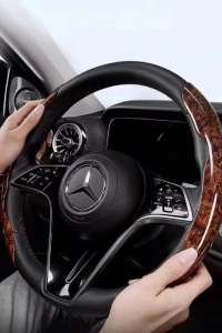 Ahşap Tasarımlı Direksiyon Simidi Koruma Kılıfı 2 li