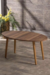 Ahşap Torna Elips Orta Sehpa