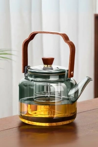 Akasya Saplı Demlik - 1200 ml - Borosilikat Cam