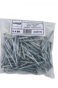 Akdeniz 5X80 Kanallı Çelik Çivi 100 lü