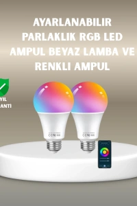 Akıllı 9W RGBW LED Ampul, tasaruflu romantik ışıklı