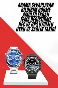 Akıllı Saat 1.62 İnç Ultimate Nabız Sensörlü Sesli Görüşme Yapabilen