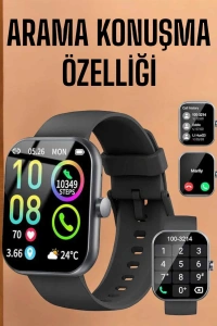 Akıllı Saat Tema Değiştirme Bluetooth Bağlantılı Arama Cevaplayan