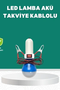 Aküden Çalışan 12V LED Ampul Taşınabilir Kullanım