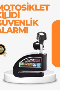 Alarm Sensörlü Disk Kilidi Motosiklet Scooter Bisiklet Güvenlik