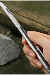 Alaska İnce D2 Çelik Çakı 18 cm , Metal Sap