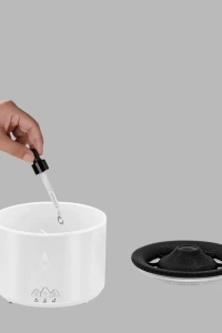 Alev Efektli Buhar Makinesi – Aromaterapi, Nemlendirme ve Işık Modlu Tasarım