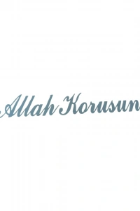 Allah Korusun Yazılı Oto Sticker Gri 14x3cm