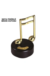 Altın Nota Figürlü Müzik Kutusu