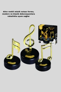 Altın Nota Temalı Müzik Kutusu  Müzikli Hediyelik