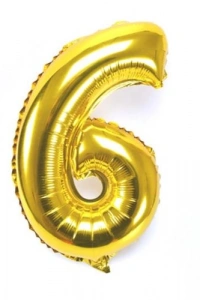 Altın Sarısı Folyo Rakam Balon 1 Metre