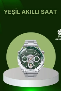 Amoled Ekran Akıllı Saat Harita Gösterimli Bluetooth Aramalı 3 Kayışlı