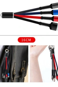 Anahtarlık Çoklu Şarj Kablosu 4 Başlıklı