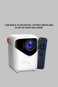 Android Sistemli Mini Projektör – Uygulama Destekli Akıllı Kullanım