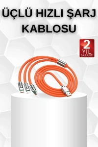 Android ve İOS Uyumlu 180 Derece Type-c Şarj Kablosu