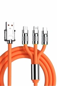 Android ve İOS Uyumlu 180 Derece Type-c Şarj Kablosu