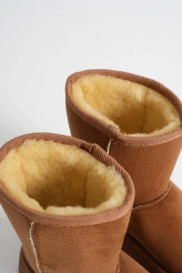 Anisa Kadın Taba Kışlık Kürklü Bot