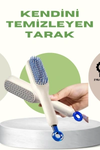 Anti-Statik Saç Tarağı – Kolay Temizlenebilir, Silikon Masaj Uçlu, Kompakt Boyut