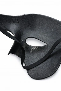 Antik Eskitme Gümüş Erkek Yarım Maske - Phantom & Balo Maskesi