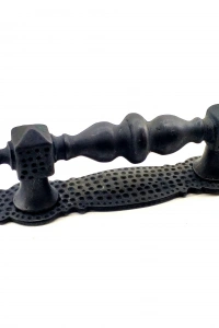 Antika Tarz Dekoratif Pirinç Ağır Kapı Çekme Kolu - Küçük, 215x40 mm, Oksit