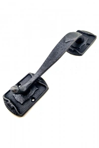 Antika Tarz Dekoratif Pirinç Ayak Tip Büyük Kapı Çekme Kolu - 220x50mm, Oksit