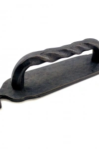 Antika Tarz Dekoratif Pirinç Burgulu Çekme Kol - 148x33 mm, Oksit