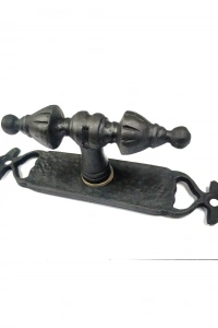 Antika Tarz Dekoratif Pirinç Burma Pencere Kolu - 152x32 mm, Oksit