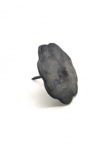 Antika Tarz Dekoratif Pirinç Çiçek Kabara - 40 mm, Oksit