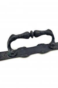 Antika Tarz Dekoratif Pirinç Dar Yan Çekme Kapı Kolu - 225x37 mm, Oksit