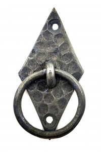 Antika Tarz Dekoratif Pirinç Dik Baklava Halka , Mobilya Kulbu - 82x41 mm, Oksit