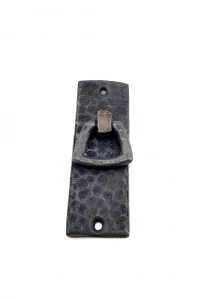 Antika Tarz Dekoratif Pirinç Dik Dövme Mobilya Kulbu - 90x31 mm, Oksit