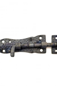 Antika Tarz Dekoratif Pirinç Dövme Kapı Sürgüsü - 7,5cm, Oksit