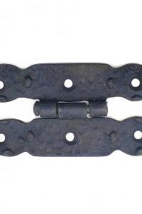 Antika Tarz Dekoratif Pirinç Düğmeli Menteşe - 117x57 mm, Oksit