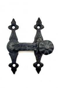 Antika Tarz Dekoratif Pirinç Kapı, Pencere Mandalı - 82x65 mm, Oksit