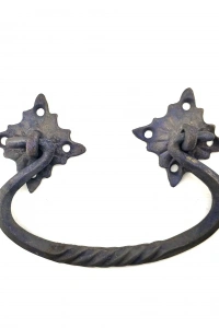 Antika Tarz Dekoratif Pirinç Kazan Kulbu - 90x130 mm, Oksit